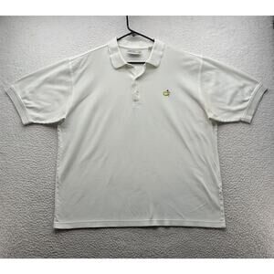 VTG Augusta National Golf Shop Polo Shirt Mens XL Masters‎ Off White Preppy Dad